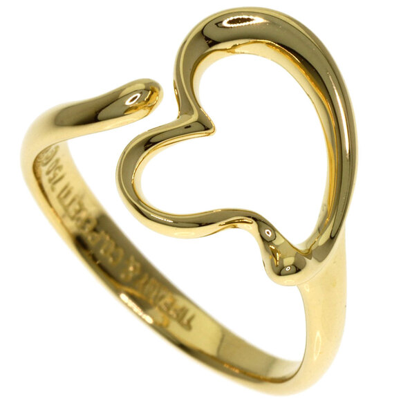 Tiffany & Co. Open Heart Ring 18K Yellow Gold Women's.